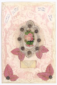 Victorian Valentine Card by English School