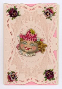 Victorian Valentine Card by English School