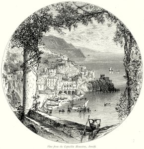 View from the Capuchin Monastery, Amalfi (engraving)
