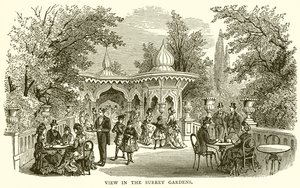 View in the Surrey Gardens by English School