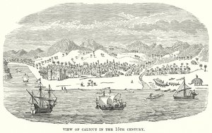 View of Calicut in the 15th Century by English School