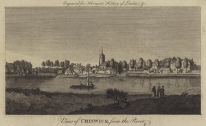 View of Chiswick from the River by English School