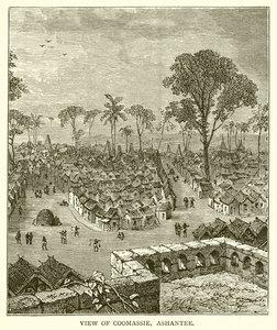 View of Coomassie, Ashantee by English School