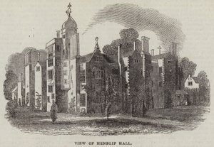 View of Hendlip Hall by English School