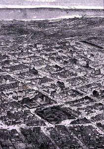 View of Melbourne, looking southwards to the sea, from 