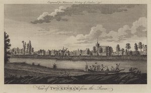 View of Twickenham from the River Thames by English School