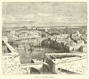 View of Valetta, Malta by English School
