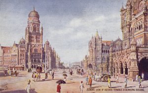 View of Victoria Terminus & Municipal Building, Bombay
