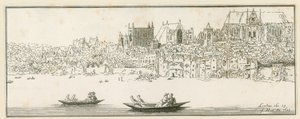View of Westminster Palace, London, on 27 March 1652 by English School