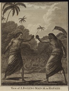View of a boxing match in Hapaee by English School