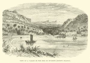 View of a Valley in the Isle of Huahine, Society Islands by English School