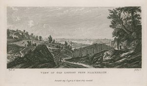 View of Old London from Blackheath by English School