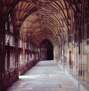 View of the Cloisters, c.1355 by English School