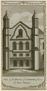 View of the House of Commons from the River Thames by English School