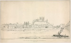 View of the Parliamentary buildings from the east by English School