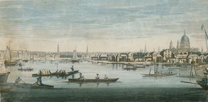 View of the River Thames, London by English School