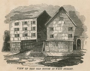 View of the old house in West Street, London, formerly the Red Lion Inn, Chick Lane, sometime the residence of Jonathan Wild