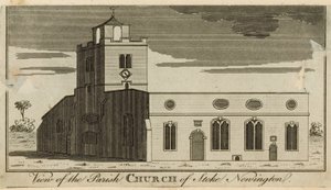 View of the Parish Church of Stoke Newington by English School