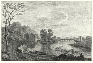 View on the Banks of the Seine by English School