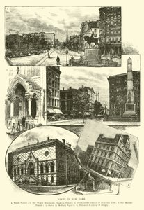 Views in New York by English School
