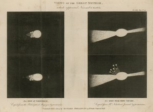 Views of the Great Meteor by English School