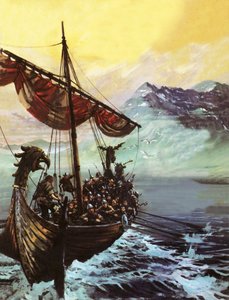 Viking Ship by English School