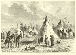 Village of Prairie Indians by English School