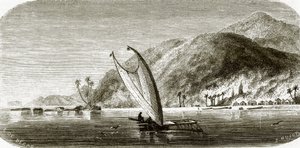 Village of Vanu, island of Vanikoro