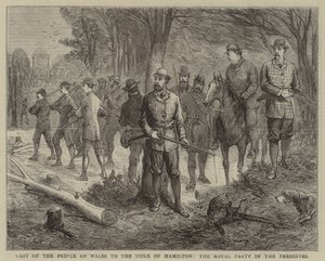 Visit of the Prince of Wales to the Duke of Hamilton, the Royal Party in the Preserves by English School