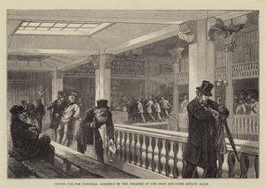 Voting for the National Assembly in the Theatre of the Deaf and Dumb Asylum, Paris by English School