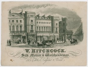 W Hitchcock, Trade Card by English School