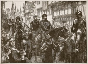 Wallace on his way to Westminster Hall (Illustration from Cassell