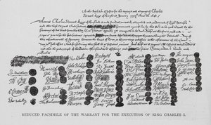 Warrant for the Execution of King Charles I