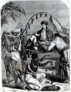 Warren Hastings in India in 1784 by English School