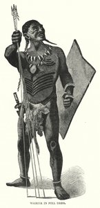 Warrior in Full Dress (engraving) by English School