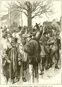 Warwickshire Farm Labourers Strike: Meeting at Whitnash by English School