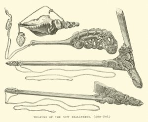 Weapons of the New Zealanders, after Cook