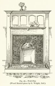 Well Fire, Wood Mantel-piece by G Wright