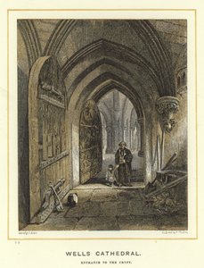 Wells Cathedral, Entrance to the Crypt by English School