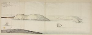 West Entrance of Cork Harbour, from the Kidds, or Cow and Calf, to Cross Beg Island; West Entrance of Cork Harbour, showing Halbowlin Island, Spike Island, and Cross Haven, c.1684 by English School