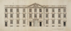 West front of the proposed new building for the Garden Quadrangle at New College, c.1680 by English School