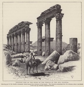Western Side of the Ruins of the Temple of the Sun, Palmyra by English School