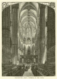 Westminster Abbey, interior of the choir by English School