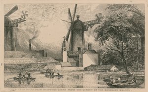 White Lead Mills near Islington, taken from the garden of the Rosemary Branch by English School
