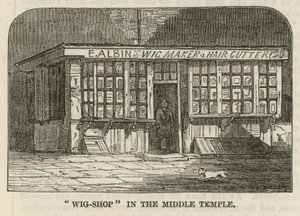 Wig Shop in the Middle Temple by English School
