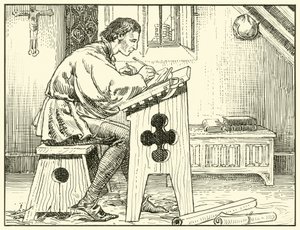 William Evesham Writing by English School