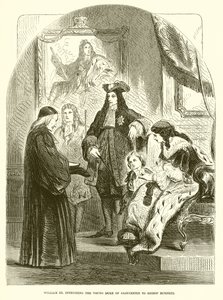 William III Entrusting the Young Duke of Gloucester to Bishop Burnett by English School