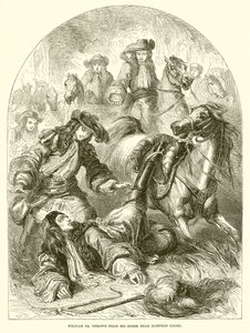 William III Thrown from His Horse Near Hampton Court by English School
