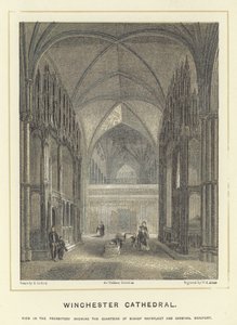 Winchester Cathedral, View in the Presbytery Showing the Chantries of Bishop Waynfleet and Cardinal Beaufort by English School