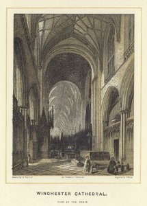 Winchester Cathedral, View of the Choir by English School